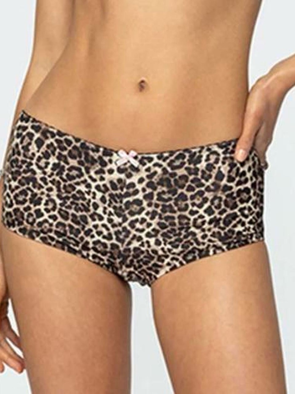 Edikted Mich Leopard Boyshort Bikini Bottoms